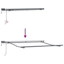 Utrækkelig Markise Lys Grå og Hvid 500 × 350 cm Stof