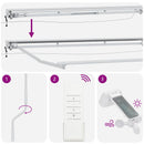 Elektrisk Utrækkelig Markise Lys Grå og Hvid 5 × 3,5 m