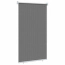 Udendørs rulleskærm 90% UV blok Lysegrå 80 x 140 cm HDPE