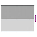 Udendørs rulleskærm 90% UV blok Lysegrå 180 x 140 cm HDPE