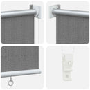Udendørs rulleskærm 90% UV blok Lysegrå 220 x 230 cm HDPE