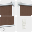 Udendørs rulleskærm 90% UV blok Gråbrun 240 x 140 cm HDPE