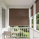 Udendørs rulleskærm 90% UV blok Gråbrun 240 x 140 cm HDPE