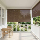Udendørs rulleskærm 90% UV blok Gråbrun 350 x 140 cm HDPE