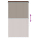 Udendørs rulleskærm 90% UV blok Gråbrun 80 x 230 cm HDPE