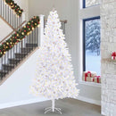 Kunstigt juletræ med 300 LED'er Hvid 300 cm PVC og Stål