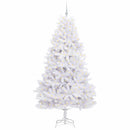 Kunstigt Hinged Juletræ Hvid 240 cm PVC og Stål