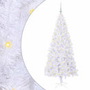 Kunstigt juletræ med 300 LED'er Hvid 180 cm PVC og Stål