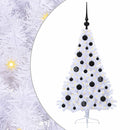 Kunstigt juletræ med 150 LED'er Hvid 120 cm PVC og Stål