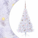 Kunstigt juletræ med 150 LED'er Hvid 120 cm PVC og Stål
