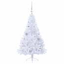 Kunstigt juletræ med 150 LED'er Hvid 120 cm PVC og Stål