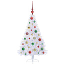 Kunstigt juletræ med 150 LED'er Hvid 120 cm PVC og Stål