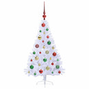 Kunstigt juletræ med 150 LED'er Hvid 120 cm PVC og Stål