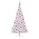 Kunstigt juletræ med 300 LED'er Hvid 180 cm PVC og Stål