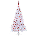 Kunstigt juletræ med 300 LED'er Hvid 180 cm PVC og Stål