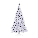 Kunstigt juletræ med 300 LED'er Hvid 180 cm PVC og Stål