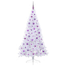 Kunstigt juletræ med 300 LED'er Hvid 180 cm PVC og Stål