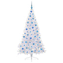 Kunstigt juletræ med 300 LED'er Hvid 180 cm PVC og Stål