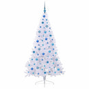 Kunstigt juletræ med 300 LED'er Hvid 180 cm PVC og Stål