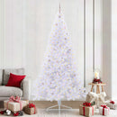 Kunstigt juletræ Hvid 240 cm PVC og Stål