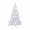 Kunstigt juletræ Hvid 240 cm PVC og Stål