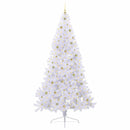 Kunstigt juletræ Hvid 240 cm PVC og Stål