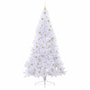 Kunstigt juletræ Hvid 240 cm PVC og Stål