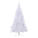 Kunstigt juletræ Hvid 240 cm PVC og Stål