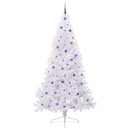 Kunstigt juletræ Hvid 240 cm PVC og Stål