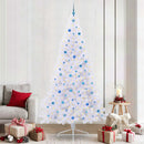 Kunstigt juletræ Hvid 240 cm PVC og Stål