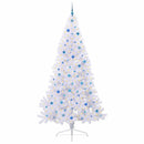 Kunstigt juletræ Hvid 240 cm PVC og Stål