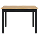 Spisebord EKAI Sort 112 x 70 x 76,5 cm Massivt fyrretræ