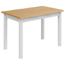 Spisebord EKAI Hvid 112 x 70 x 76,5 cm Massivt fyrretræ