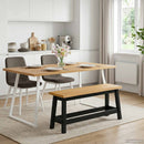 Spisebænk EKAI Sort 91,5 x 29 x 45,5 cm Massivt fyrretræ