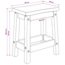 Barbænk EKAI 2 stk. Hvid 40 x 29 x 45,5 cm Massivt fyrretræ