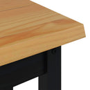 Konsolbord EKAI Sort 112 x 35 x 76 cm Massivt fyrretræ