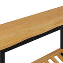 Konsolbord EKAI Sort 112 x 35 x 76 cm Massivt fyrretræ
