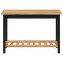 Konsolbord EKAI Sort 112 x 35 x 76 cm Massivt fyrretræ