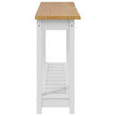 Konsolbord EKAI Hvid 112 x 35 x 76 cm Massivt fyrretræ