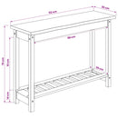 Konsolbord EKAI Hvid 112 x 35 x 76 cm Massivt fyrretræ