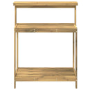 Udendørs potterbord 86,5 x 48,5 x 106 cm Massivt Akacietræ Hvid