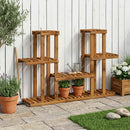 Planteholder Naturfarvet 123 x 25 x 78,5 cm Massivt Akacietræ
