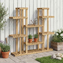 Planteholder Hvid 123 x 25 x 114,5 cm Massivt Akacietræ