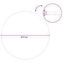 Solbadekar Dække Tung Kvalitet Ø 417 cm 200 μm Rund PE Sort