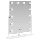 LED Makeup Spejl Hvid 44 x 10 x 53 cm Glas og Stål