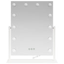 LED Makeup Spejl Hvid 44 x 10 x 53 cm Glas og Stål