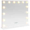 LED Makeup Spejl Hvid 50 x 10 x 44 cm Glas og Stål