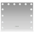 LED Makeup Spejl Hvid 50 x 10 x 44 cm Glas og Stål