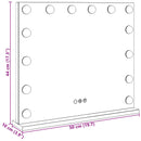 LED Makeup Spejl Hvid 50 x 10 x 44 cm Glas og Stål