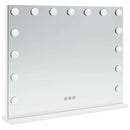 LED Makeup Spejl Hvid 58 x 10 x 47 cm Glas og Stål